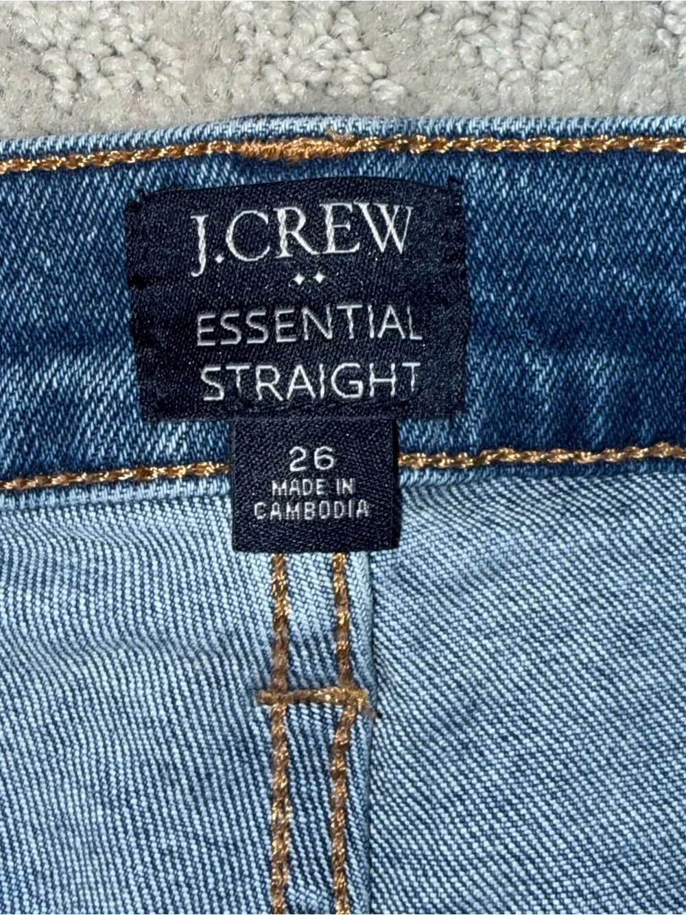J. Crew Raw-Hem ankle Denim Jeans in Medium Blue